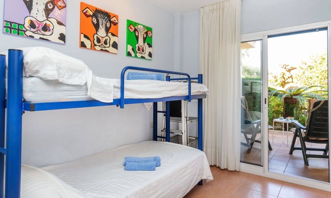 Mas Pinell Apartment | Inviting Apartment for 4 with Pool, Ocean View & Patio