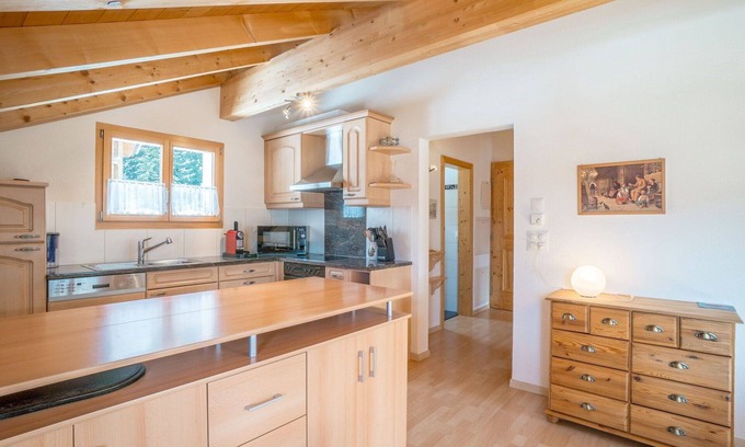 Riom-Parsonz Apartment | Inviting Apartment for 6 with Wifi, Balcony & Panoramic Views