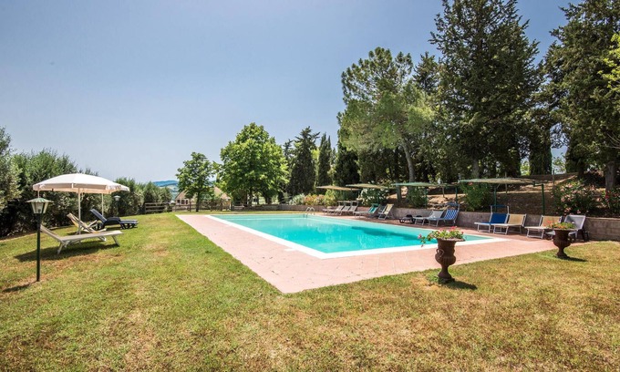 Radicondoli Apartment | Serene Manor Surrounded by Picturesque Hills and Amenities