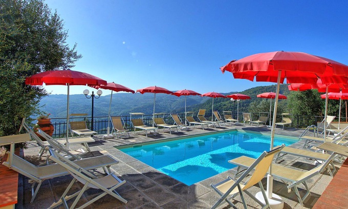 Montebonello Villa | Inviting Villa Apartment with Pool, Pets Welcome & Views