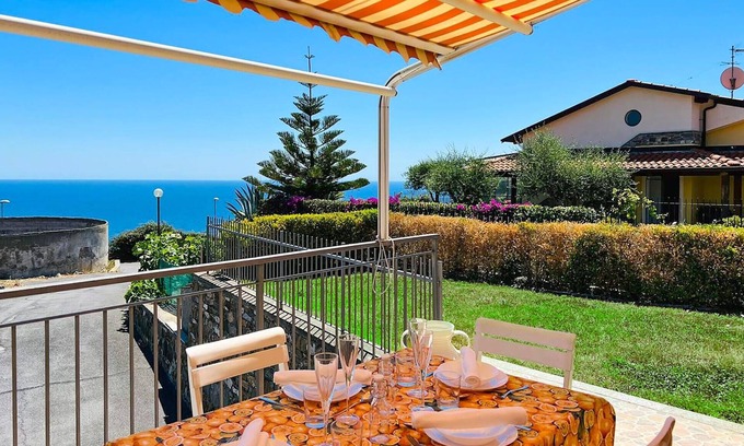 San Lorenzo al Mare House | Relax on Your Terrace with Ocean Views of the Ligurian Sea