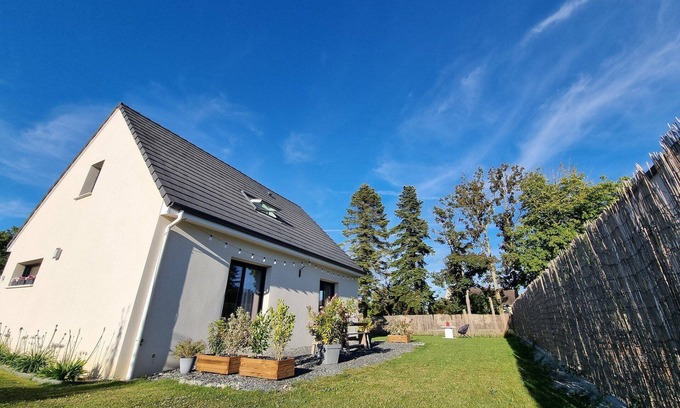 Amfreville House | Inviting House with Terrace Garden and Ocean Views in Amfreville