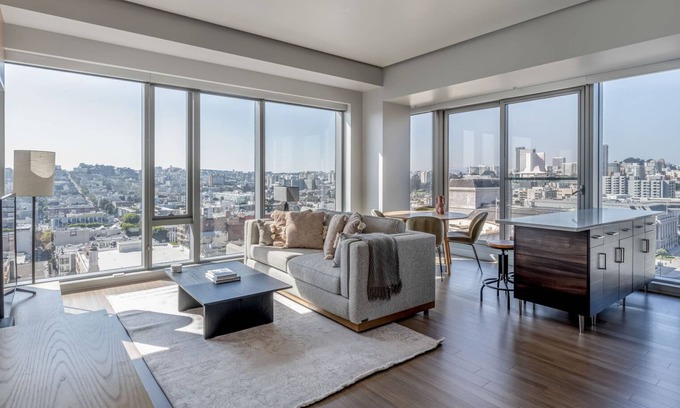 Civic Center Apartment | Stylish 2BR Soma Retreat with Rooftop & Concierge Services
