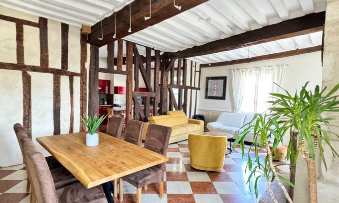 Auxerre Apartment | Elegant Stay with Terrace & Pool in Town Center