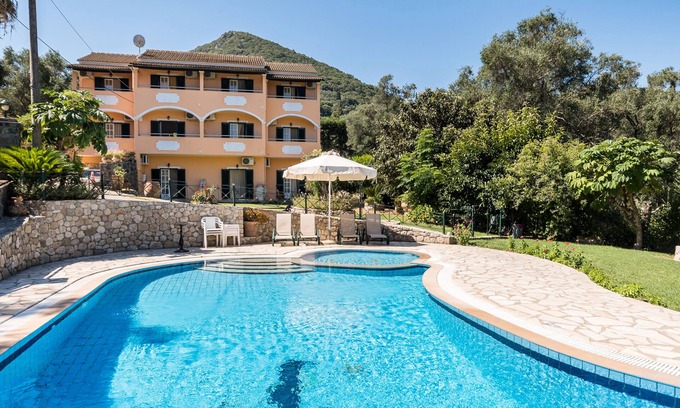 Messonghi Apartment | Relax at Nikiforos Apartments with Pool & Family-Friendly Amenities