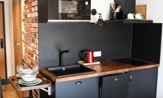 Klaipeda Apartment | Modern Center Apartment: Family-Friendly with Kitchen Access