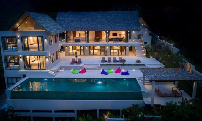 Bophut Hills Villa | Scenic Nojoom Hills: 6 Bedroom Villa with Pool & Breakfast