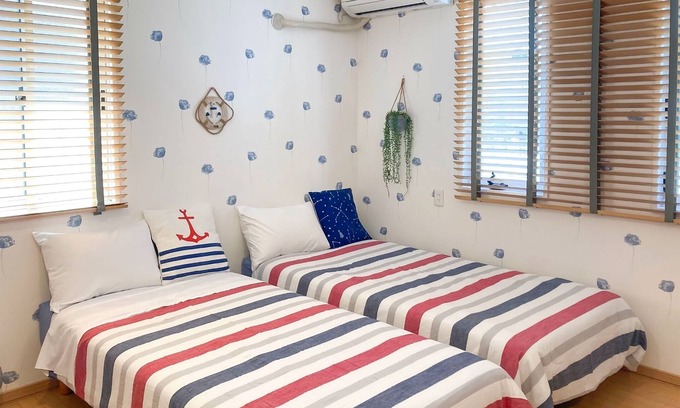 Yonabaru Apartment | Relaxing Twin Yacht Room 202 in Scenic Okinawa