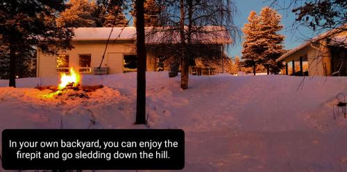 Rovaniemi Villa | Nordic Villa Retreat with Private Sledding Hill & High Ratings