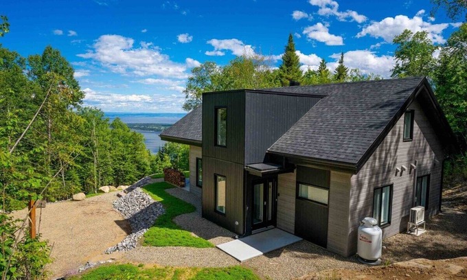 Les Eboulements Ski Chalet | Experience Hidden Bliss at The Nordik Emma with River Views
