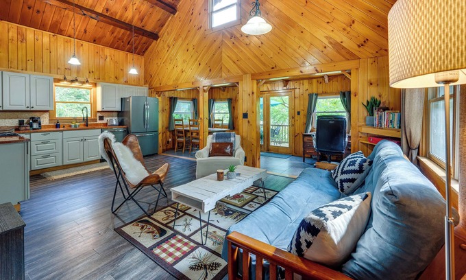 North Haverhill Cabin | Cozy North Haverhill Cabin with Fire Pit & Family Amenities