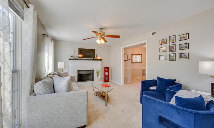 Macon House | Kid-Friendly North Macon Townhome with Deck Near Downtown