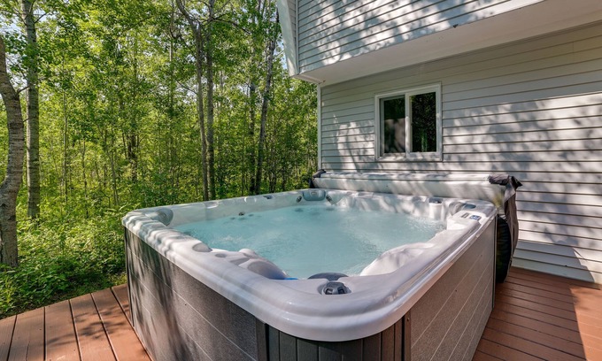 Elmira House | Cozy Northern Michigan Hideaway with Hot Tub & Fire Pit