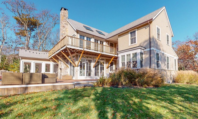 Lagoon Heights House | Oak Bluffs Bliss: Oceanfront Getaway with Home Theater