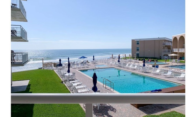 New Smyrna Beach Condo | Ocean Front Condo with Ocean View & Pool - Rated 9.8/10