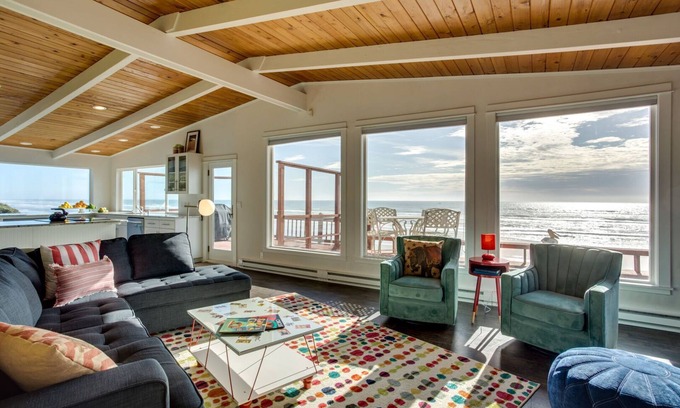 South Beach House | Oceanfront Escape with Hot Tub & Pet-Friendly Amenities