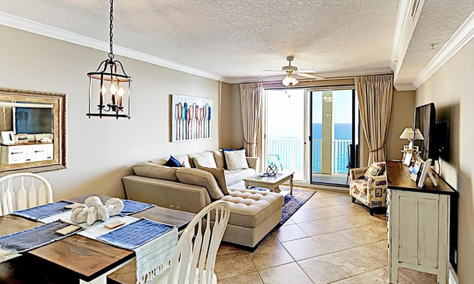 Long Beach Apartment | Enchanting Ocean Ritz: Family-Friendly with Pool Access