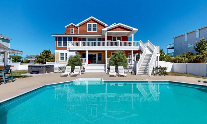 Sandbridge House | Oceanfront Retreat: Private Pool, Pet Friendly & Beach Access