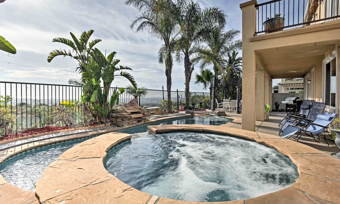 Ocean View Hills House | Seaside San Diego Retreat with Pool, Hot Tub & Patio Access