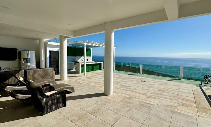 Rosarito Villa | Serene Ocean View Sunset Villa in Santorini Awaits You