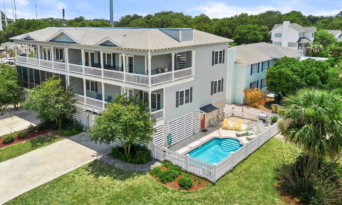 Tybee Island House | Oceanfront Escape with Private Pool and Beach Access