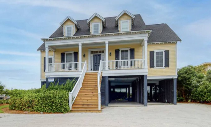 Edisto Island House | Oceanfront 6 Bedroom Home with Private Pool & Elevator