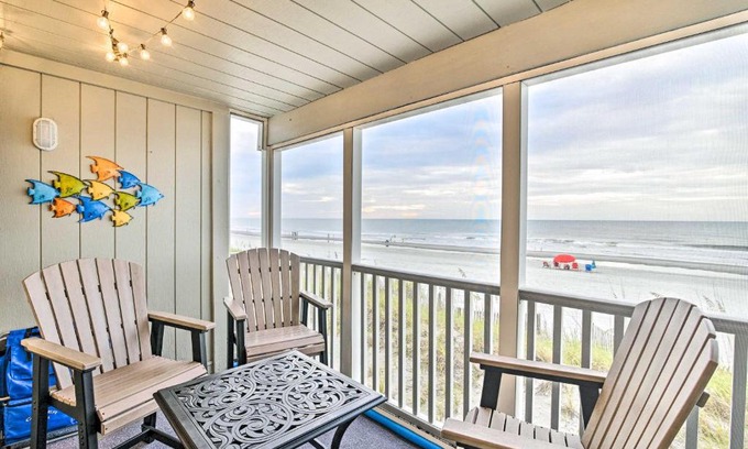 Garden City Apartment | Oceanfront Condo with Deck and Breathtaking Views!