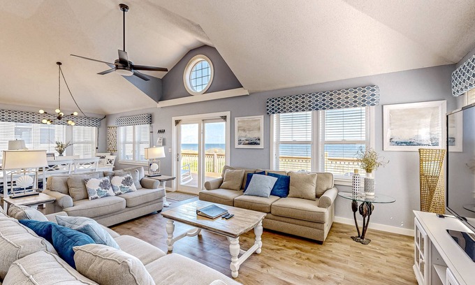 Frisco House | Oceanfront Pet-Friendly Escape with Private Hot Tub & Views