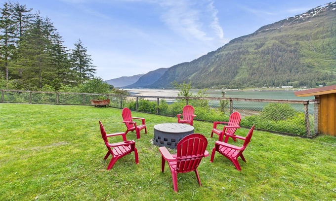 West Juneau House | Oceanfront Fire Pit, Decks, Large Yard, Views!