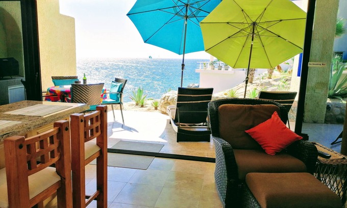 Cabo Bello Condo | Oceanfront 2 Bedroom End Unit with Indoor/Outdoor Living