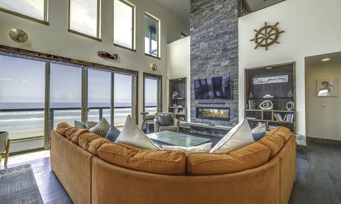 South Beach House | Oceanfront Retreat with Hot Tub & Sauna, Rated 9.8/10