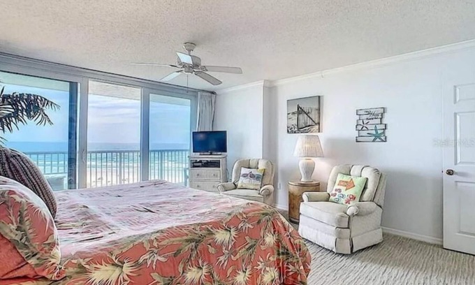 New Smyrna Beach Apartment | Oceanfront Highrise Condo with Pool and Spa Amenities
