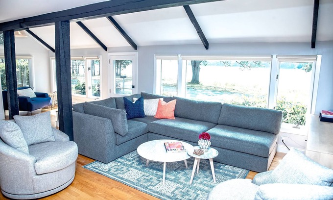 North Kingstown House | Oceanfront Modern Cape: Top-Rated Escape Near Newport