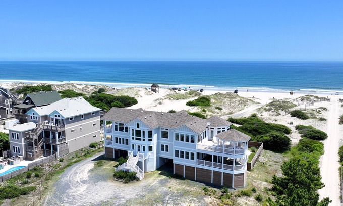 Corolla House | Beachfront Dixie Sandcastle: 6 BRs with Ocean Views