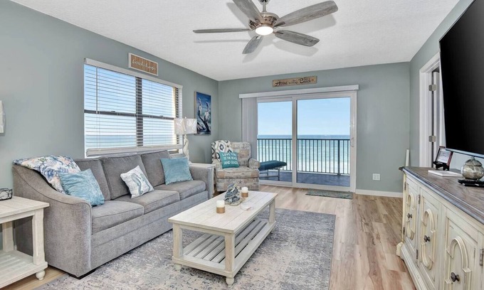 Daytona Beach Shores House | Oceanfront Oasis with Designer Style & Family-Friendly Amenities
