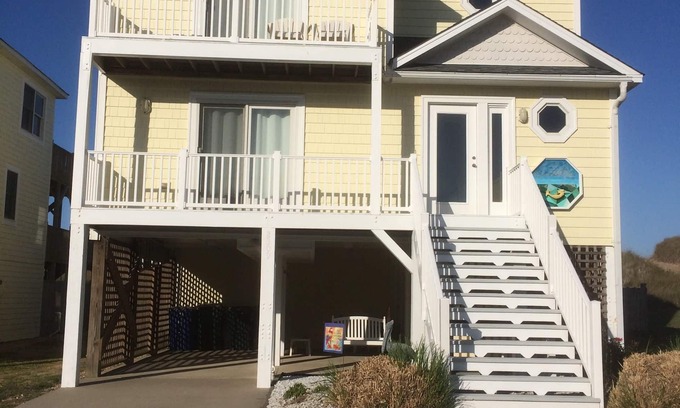 Nags Head House | Oceanfront Oasis with Pool, Hot Tub & 6 Bedrooms Await