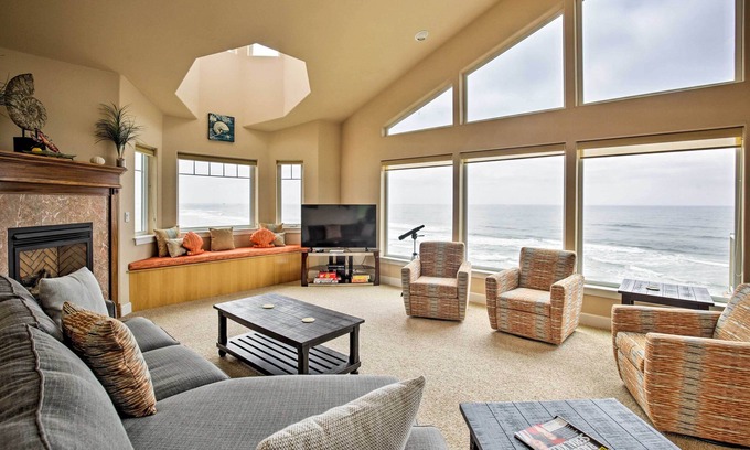 South Beach House | Oceanfront South Beach Retreat with Hot Tub & Sauna