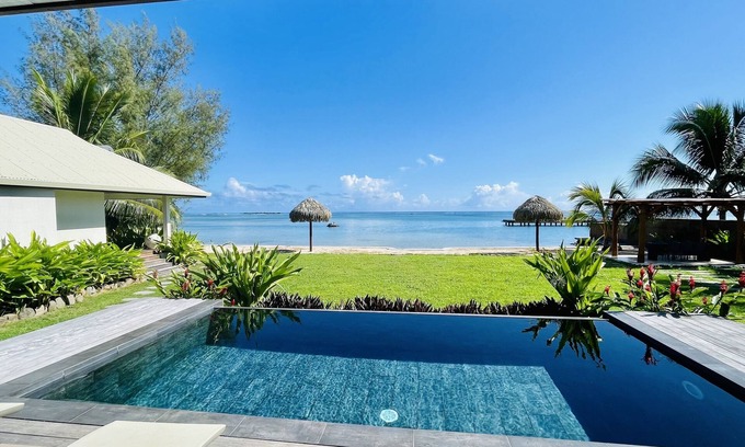 Moorea-Maiao House | Oceanfront Tohora: Guest Rated 9.8 with Private Pool