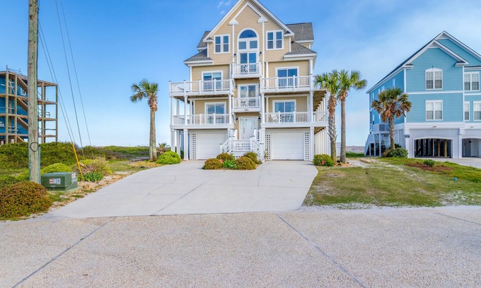 North Topsail Beach House | Oceanfront Oasis with Private Pool, Hot Tub & Beach Access