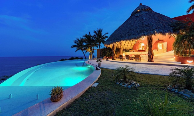 Santa Maria Huatulco Villa | Oceanfront Retreat with Beach Access and Pool Perks