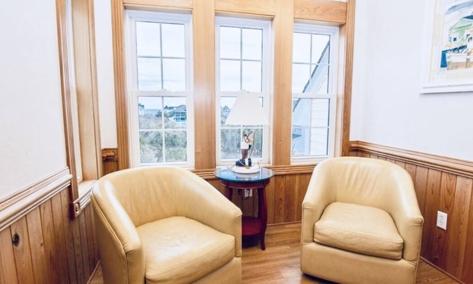 Whalehead Beach House | Exquisite Oceanview Retreat: Steps from the Beach & Spa