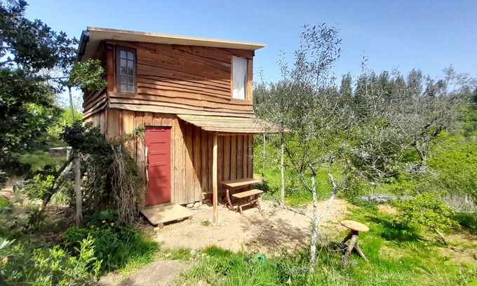 Moitas Cabin | Romantic Off-Grid Cabin with Ocean View and Cozy Library