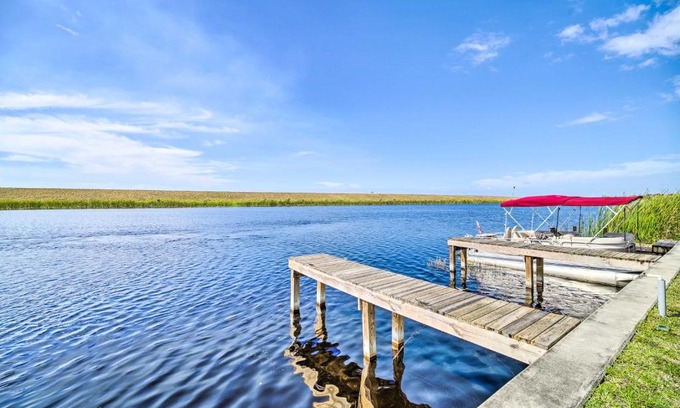 Okeechobee House | Waterfront Okeechobee Cabin with Dock & Family-Friendly Vibes