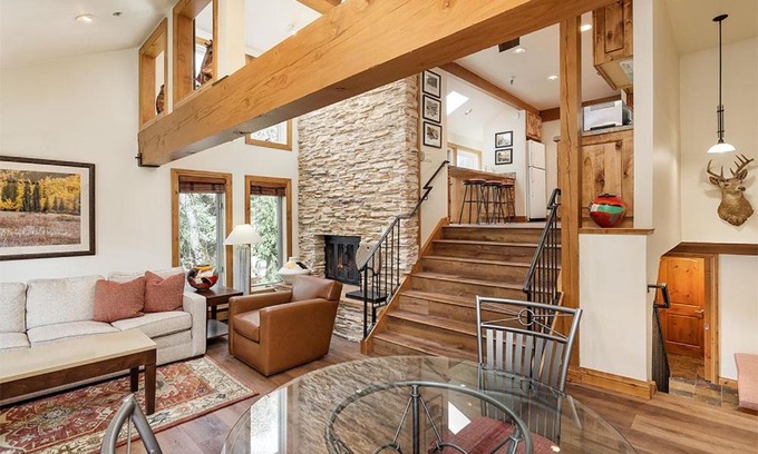 Aspen House | Bright Corner Townhouse with Treetop Views near Aspen