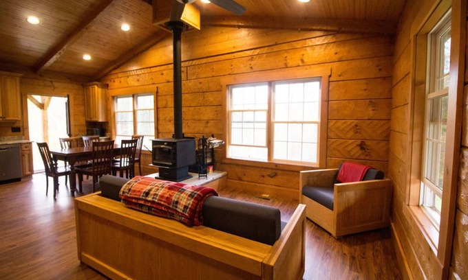Mendota Cabin | Timeless Craftsmanship with Ocean View and Spa Amenities