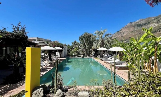 Panza Apartment | Olive Room: Relax by the Garden Pool & Spa Whirlpool