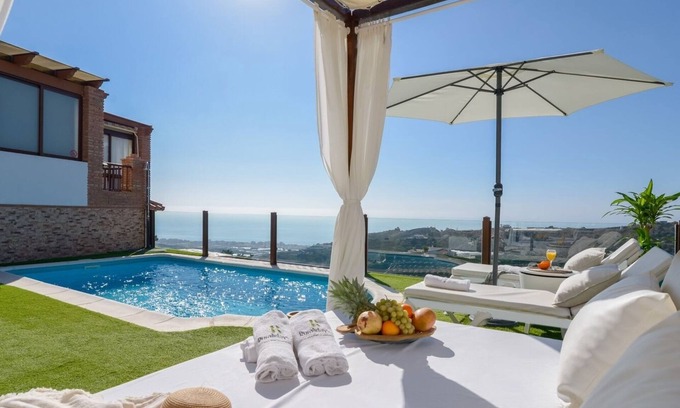 Torrox Villa | Experience Olivo de Torrox: Oceanfront Retreat with Spa