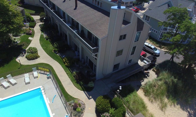 South Haven Condo | Serene Lake Michigan Retreat with Private Beach & Pool