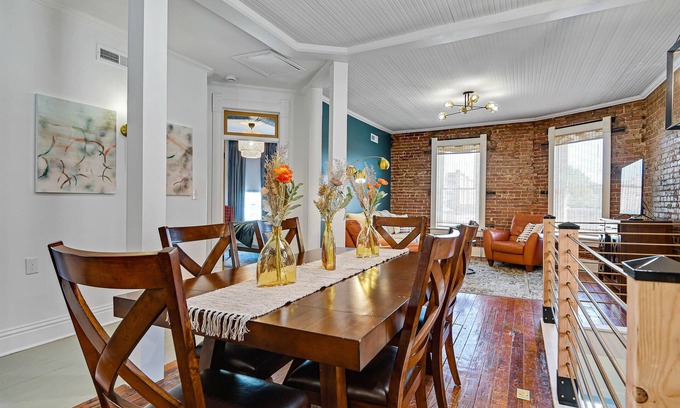 Wellsville Apartment | Stylish On The Bricks Loft with Kitchen in Wellsville, KS