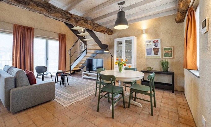 Cressa Apartment | Guest Rated 10/10: Loft-Style Apartment in Restored Farmhouse